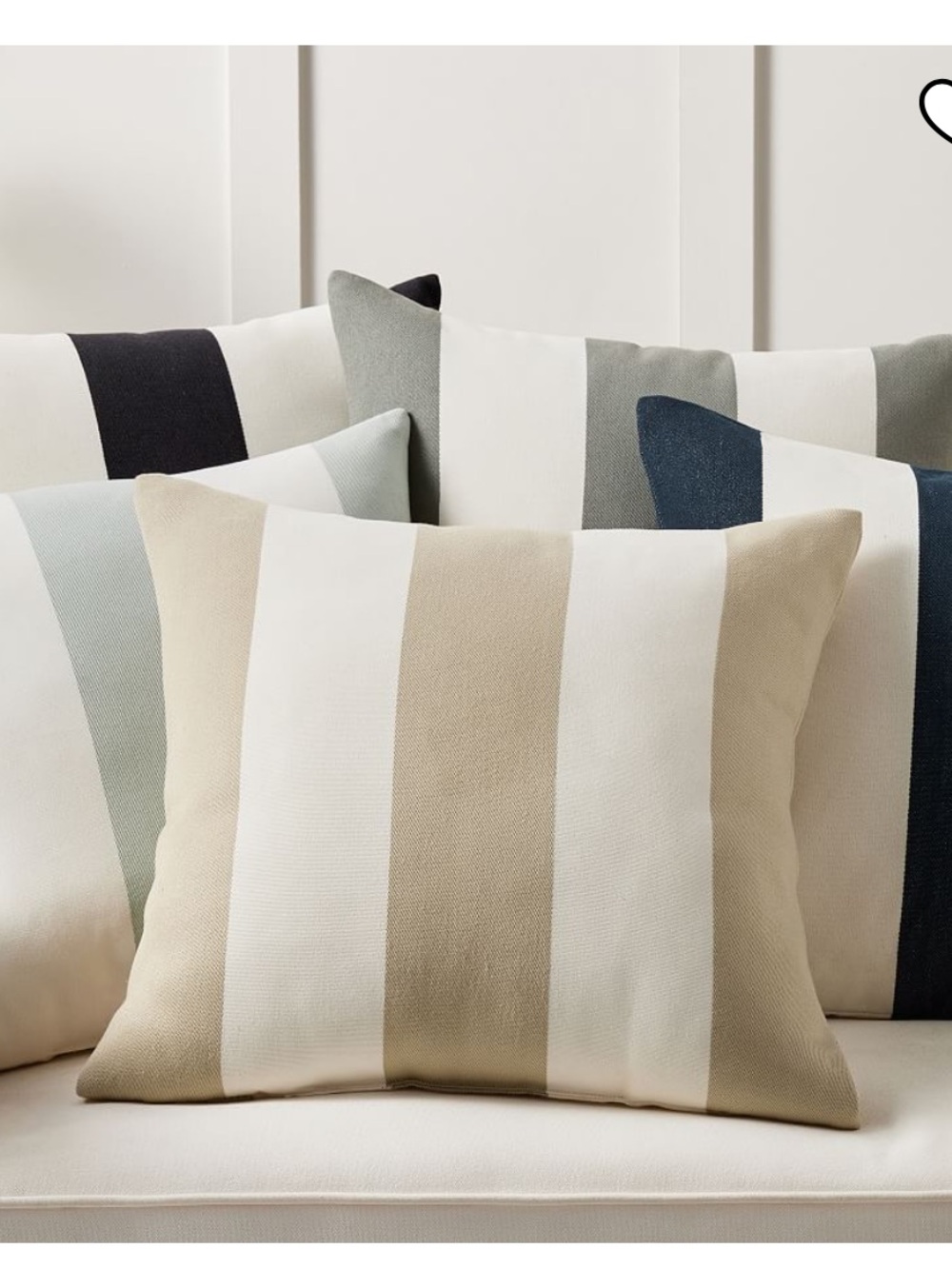 NWT 2x pottery barn Classic Striped Outdoor Pillow